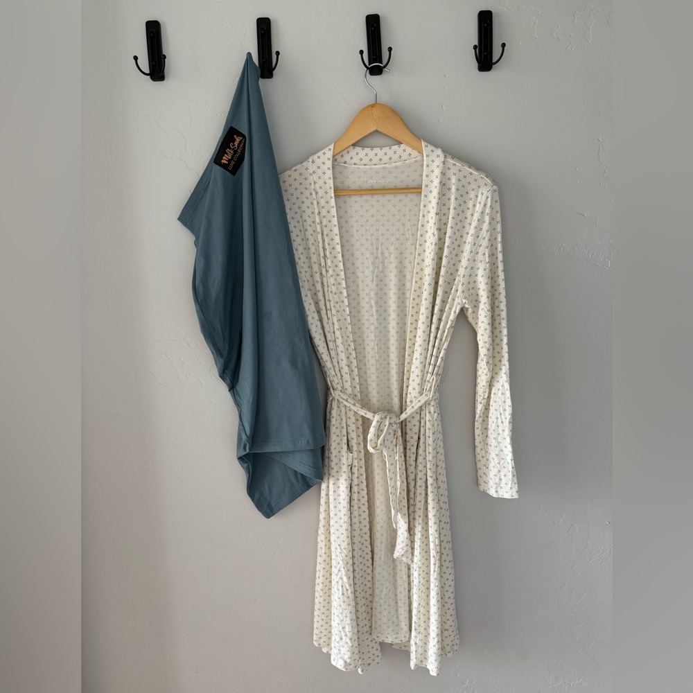 Plain Jane Belted Robe + Milk Snob Nursing Cover